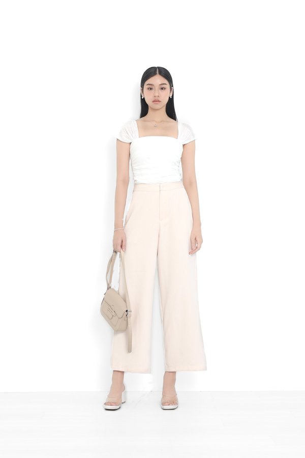 *TPZ* ROSA HIGH WAISTED PANTS (REGULAR) IN CHAMPANGE PEARL