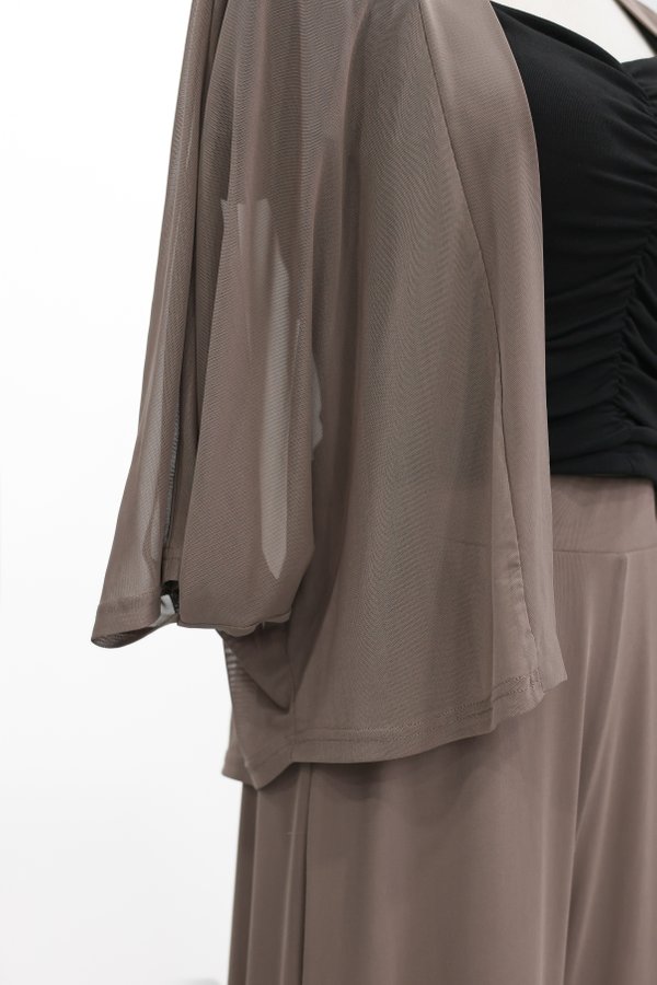 *TPZ LUXE MESH* ALL DAY MESH KIMONO IN COFFEE