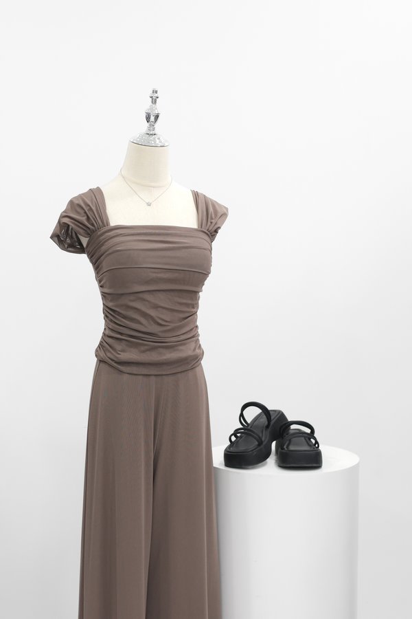 (PREORDER) *TPZ LUXE MESH* CAS MULTI WAY MESH TOP 2.0 IN COFFEE