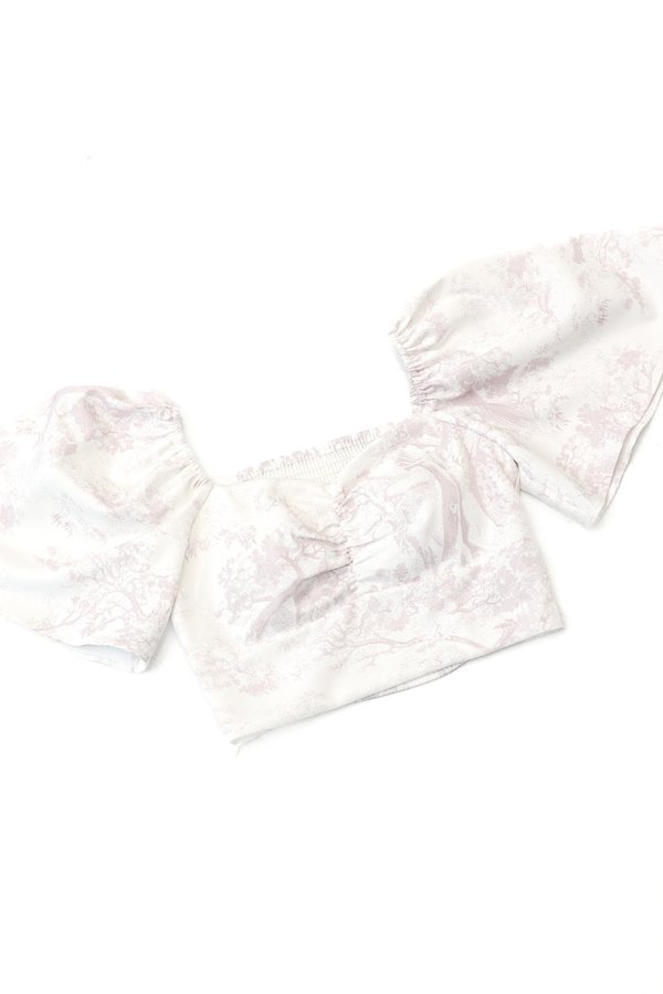 (PREORDER) *TPZ* DYNASTY FLUTTER SLEEVES TOP 4.0 IN TOILE DE SECRET SOFT PINK