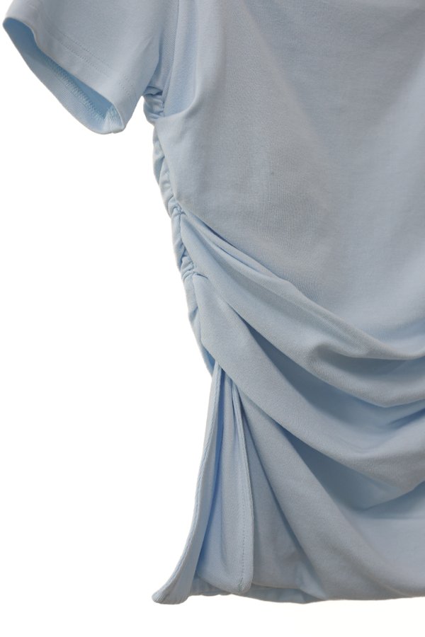 *TPZ* PERFECT BASIC RUCHED SLIT TOP 2.0 IN ICE BABY BLUE