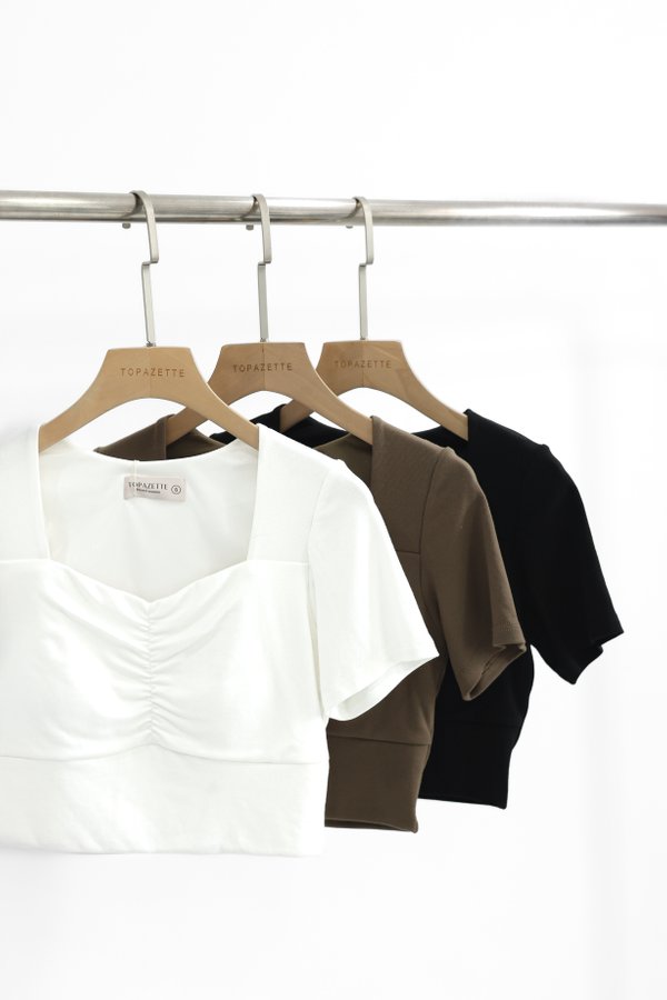 *TPZ* PERFECT DIAMOND NECK TOP IN BLACK