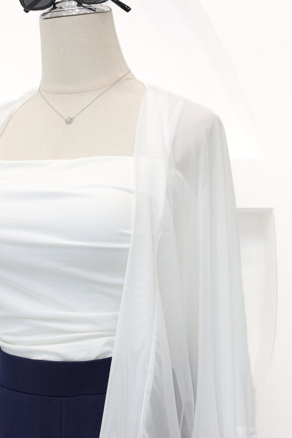 (PREORDER) *TPZ LUXE MESH* ALL DAY MESH KIMONO IN WHITE