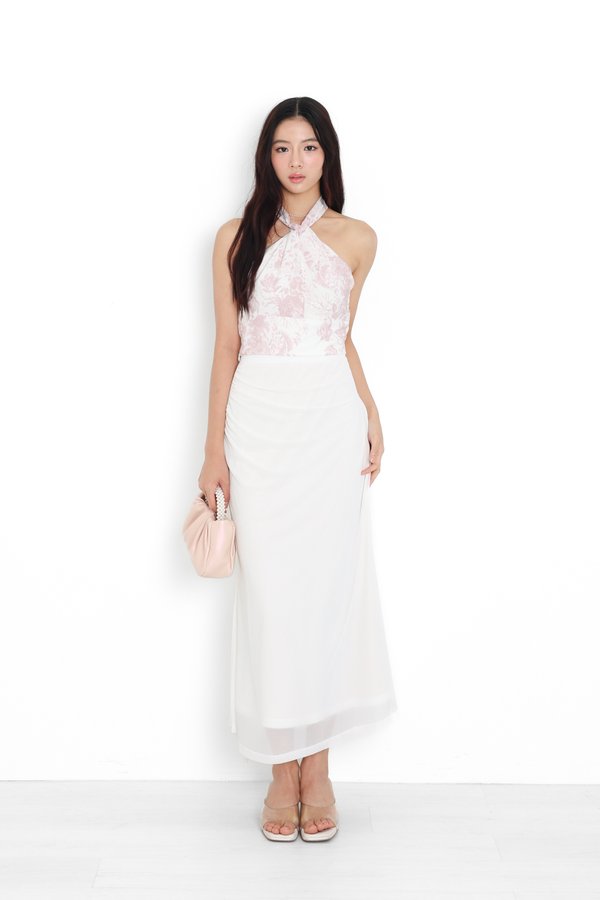 (PREORDER) *TPZ LUXE MESH* AURELIA MESH MERMAID SKIRT IN WHITE