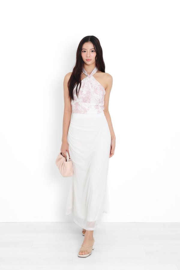 (PREORDER) *TPZ LUXE MESH* AURELIA MESH MERMAID SKIRT IN WHITE