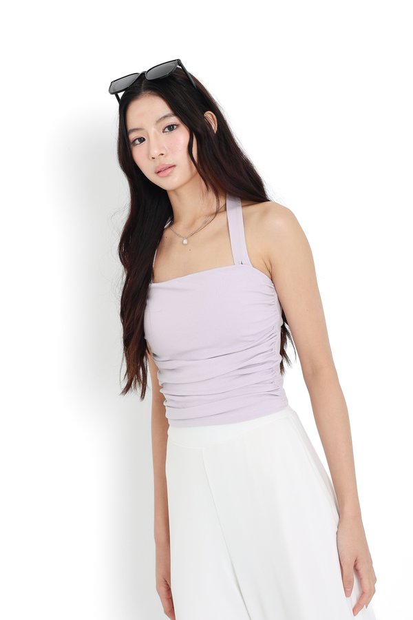 *TPZ* PERFECT MULTI RIBBON TOP IN ICE LILAC