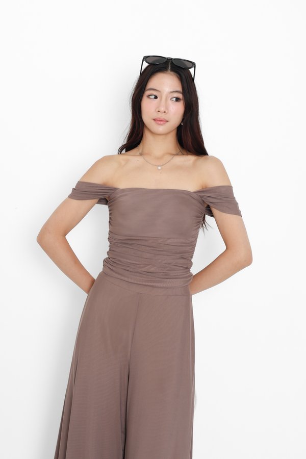 (PREORDER) *TPZ LUXE MESH* CAS MULTI WAY MESH TOP 2.0 IN COFFEE