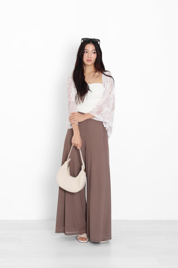 (PREORDER) *TPZ LUXE MESH* ALL DAY MESH KIMONO IN TOILE DE ROMANCE SOFT PINK