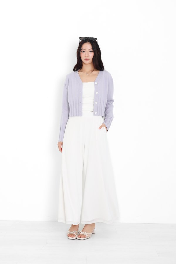 (PREORDER) *TPZ* WILLOW SOFT KNIT CARDIGAN IN SOFT LILAC