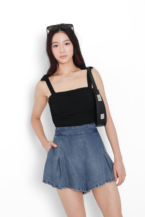*TPZ* PERFECT MULTI RIBBON TOP IN BLACK