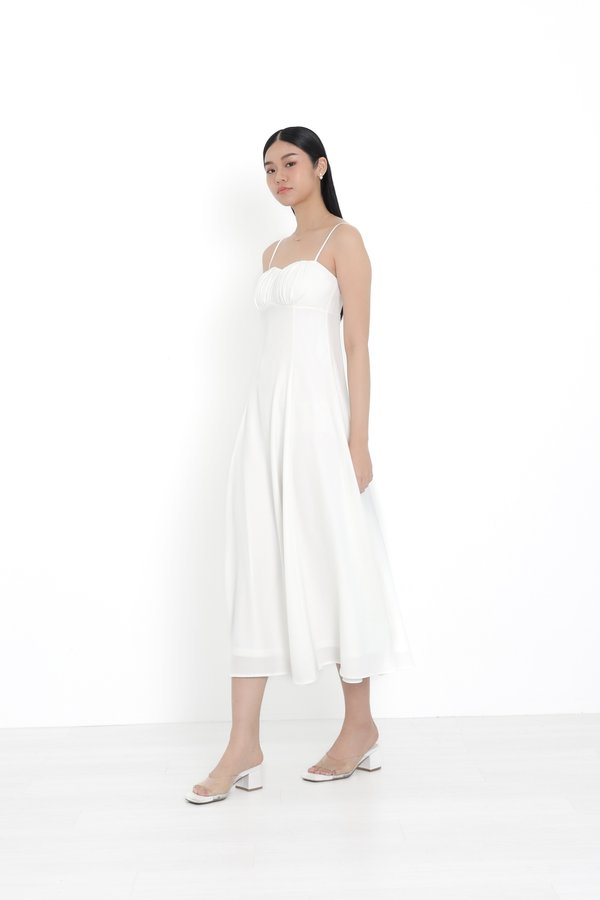 (PREORDER) *TPZ* ALLURE FLOWY MAXI DRESS IN WHITE