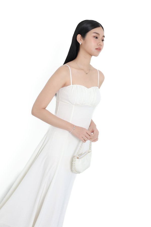 (PREORDER) *TPZ* ALLURE FLOWY MAXI DRESS IN WHITE