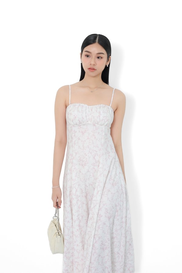 (PREORDER) *TPZ* ALLURE FLOWY MAXI DRESS IN TOILE DE RIBBON BABY PINK