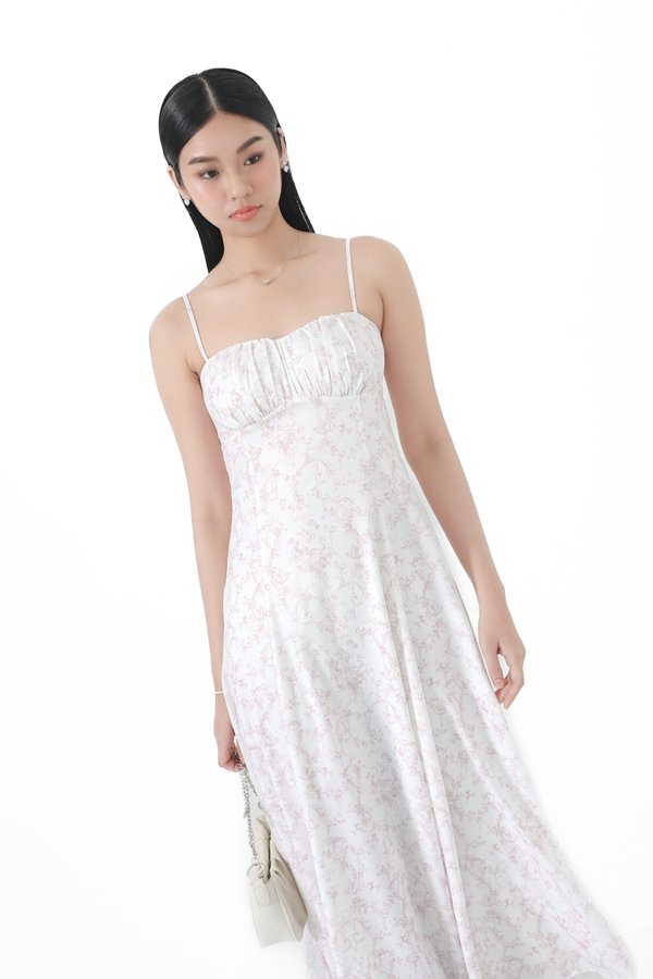 (PREORDER) *TPZ* ALLURE FLOWY MAXI DRESS IN TOILE DE RIBBON BABY PINK