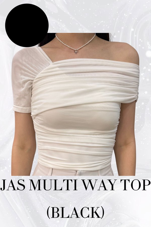 (PO ETA: MID AUG) *TPZ LUXE MESH* JAS MULTI WAY TOP IN BLACK