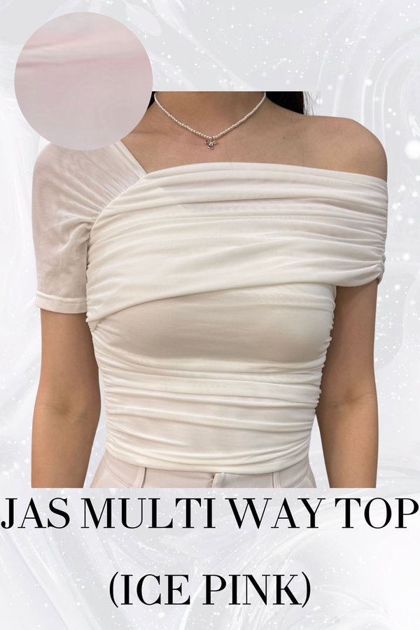 (PO ETA: MID AUG) *TPZ LUXE MESH* JAS MULTI WAY TOP IN ICE PINK
