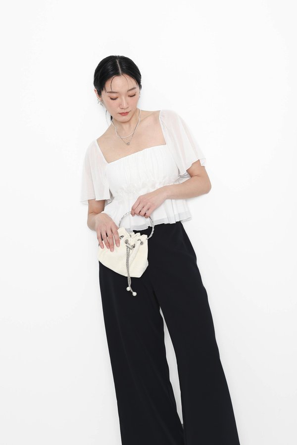 *TPZ* ROSA HIGH WAISTED PANTS (PETITE) IN BLACK