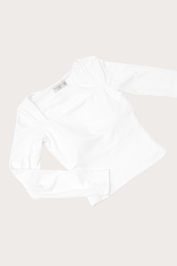 (PREORDER) *TPZ* PERFECT HONOKA LONG SLEEVES TOP IN WHITE
