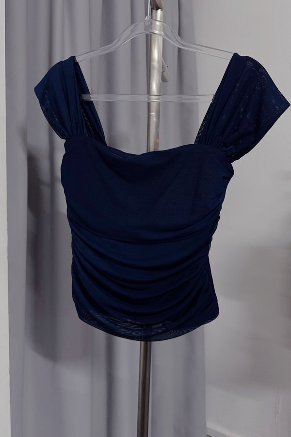 (PREORDER) *TPZ LUXE MESH* CAS MULTI WAY MESH TOP 2.0 IN NAVY