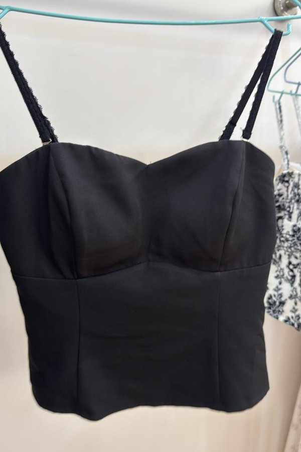 (PREORDER) *TPZ* HERA LACE STRAPS TOP IN BLACK