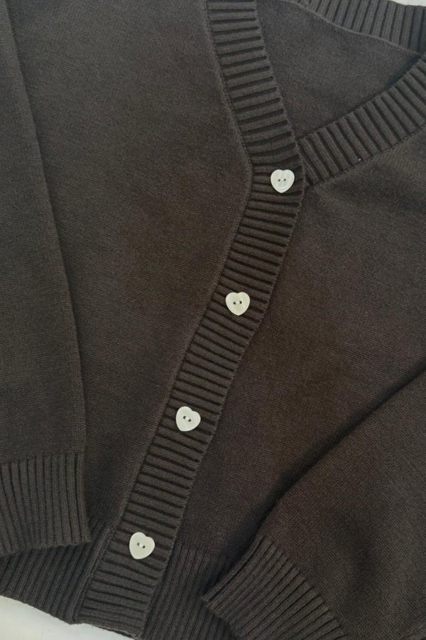 (PO ETA: MID JULY 2025) *TPZ* MISTLETOE KNIT CARDIGAN 2.0 IN FRIGGIN' BROWN