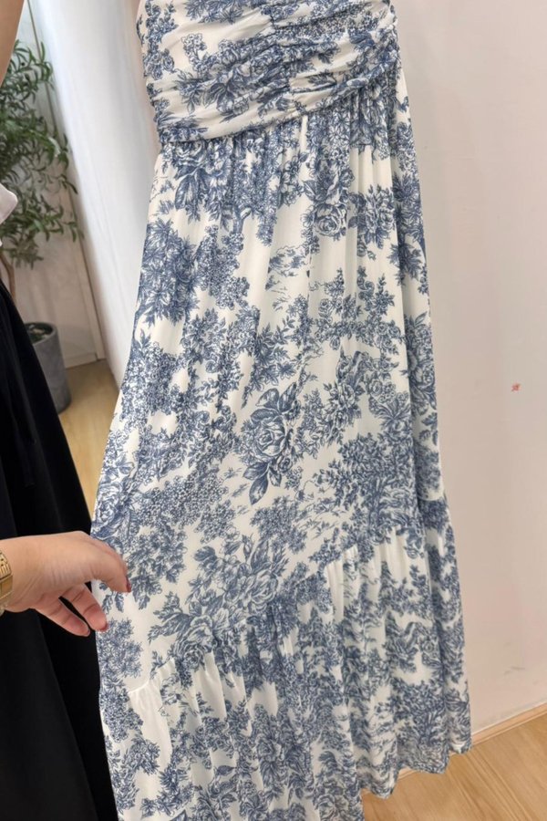 (PO ETA: MID JULY) *TPZ LUXE MESH* DIORA DROP HEM MAXI 3.0 IN TOILE DE ETERNITY FRENCH BLUE