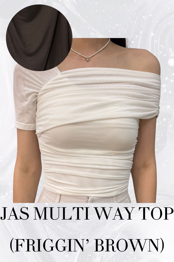 (PO ETA: MID AUG) *TPZ LUXE MESH* JAS MULTI WAY TOP IN FRIGGIN' BROWN