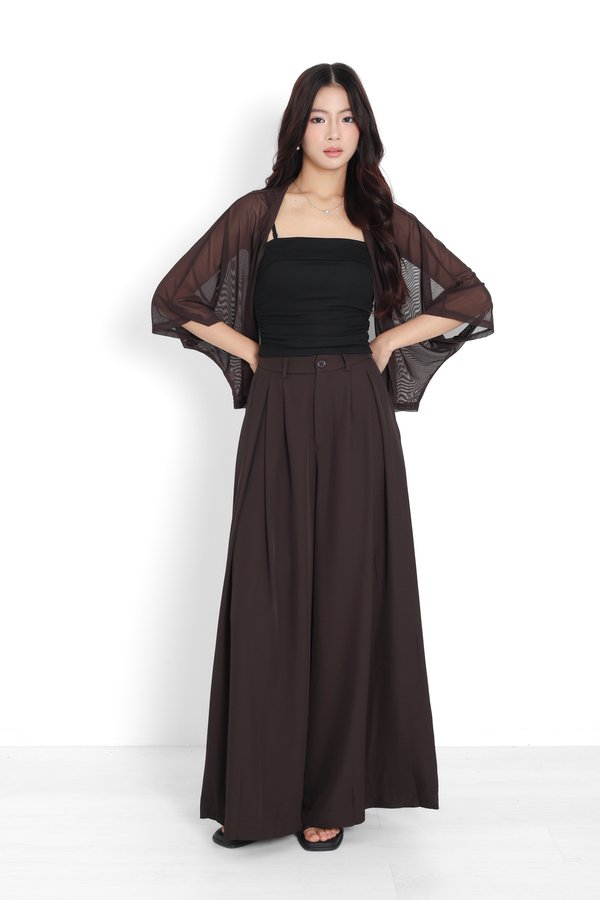 (NOT IN USE) *TPZ* VALORA HIGH WAISTED PANTS 2.0 (PETITE) IN FRIGGIN' BROWN