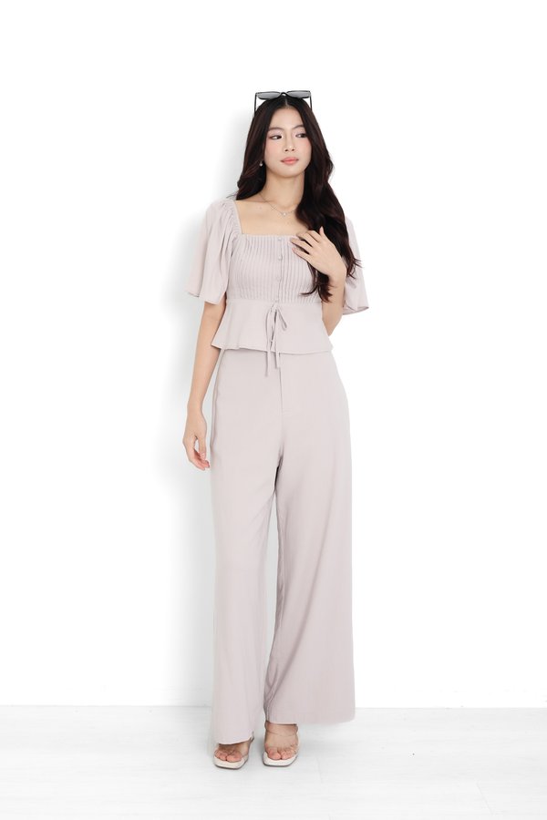 (PO ETA: END JULY) *TPZ* STONE LINEN PANTS (PETITE) IN LILAC GREY