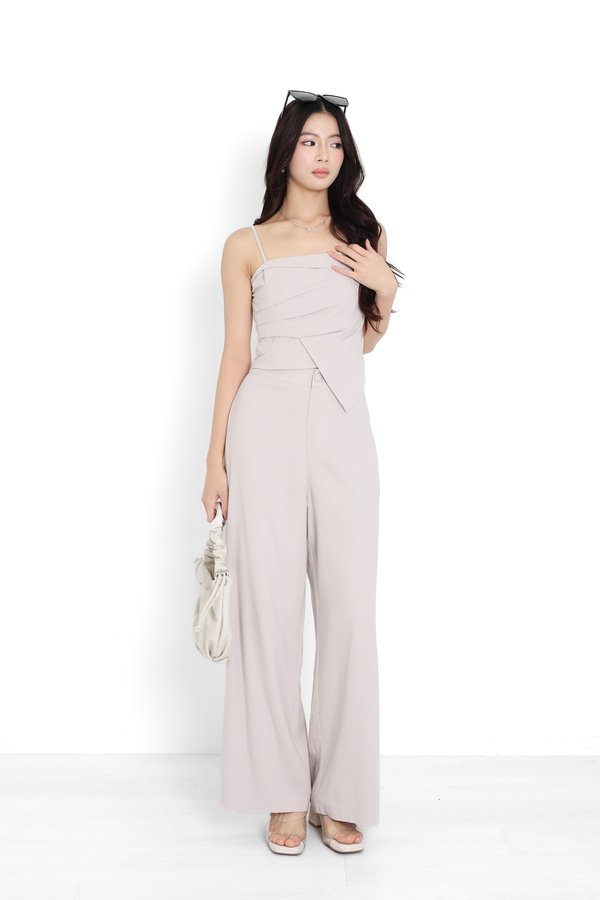 (PO ETA: END JULY) *TPZ* EARTH LINEN ASYMMETRICAL TOP IN LILAC GREY