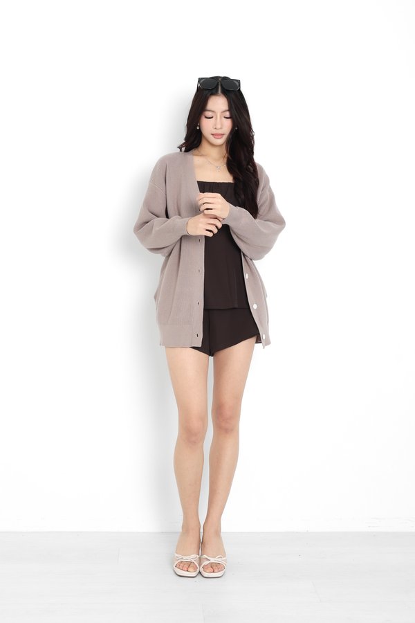 *TPZ* SLUSH OVERSIZED SOFT KNIT CARDIGAN IN COFFEE
