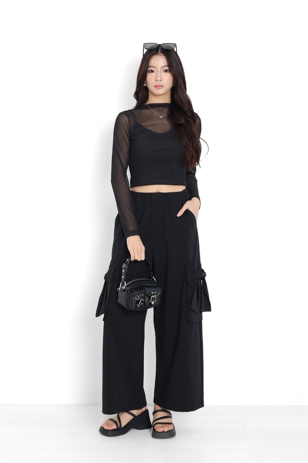 (PO ETA: END JULY) *TPZ LUXE MESH* VELL MESH LONG SLEEVES TOP IN BLACK