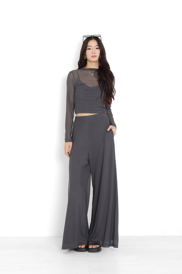 (PO ETA: END JULY) *TPZ LUXE MESH* VELL MESH LONG SLEEVES TOP IN DARK GREY