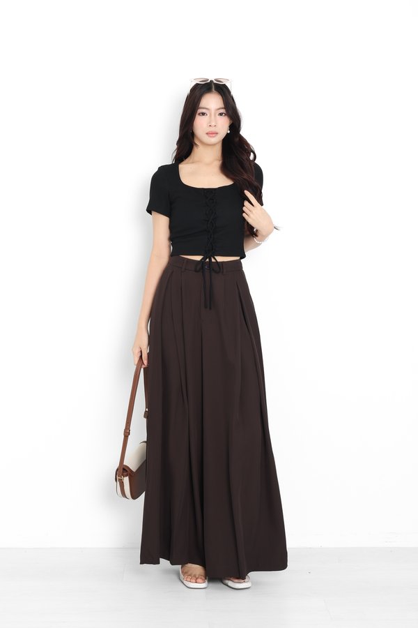 (NOT IN USE) *TPZ* VALORA HIGH WAISTED PANTS 2.0 (PETITE) IN FRIGGIN' BROWN