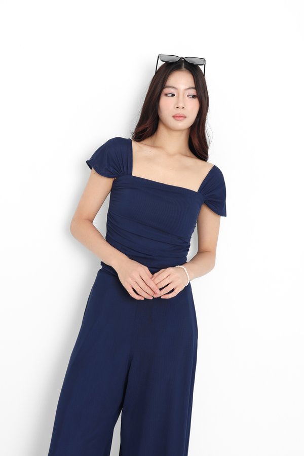 (PO ETA: END AUG) *TPZ LUXE MESH* CAS MULTI WAY MESH TOP 2.0 IN MIDNIGHT NAVY