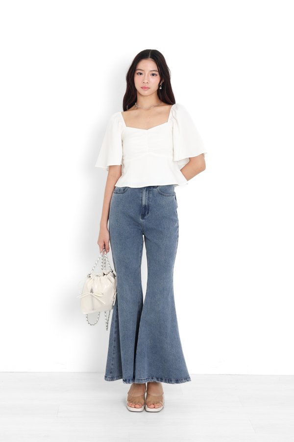 *TPZ* SKYLINE BELL BOTTOM DENIM JEANS (REGULAR) IN DARK WASH