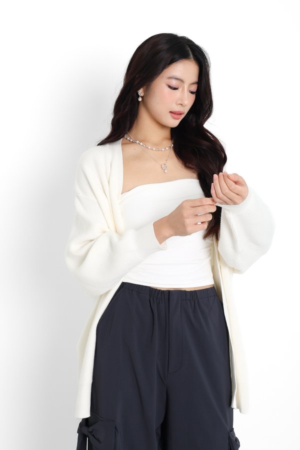 *TPZ* SLUSH OVERSIZED SOFT KNIT CARDIGAN IN CREAM