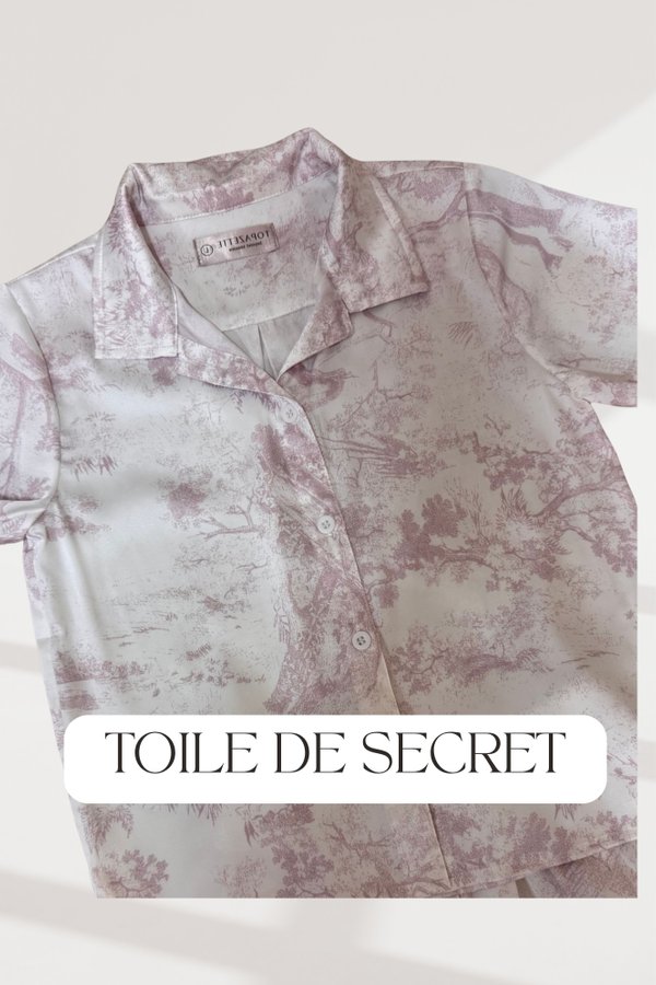 (PO ETA: END SEPT) *TPZ LOUNGE* THE STAR TPZ SATIN UNISEX SHORT SLEEVES SHIRT IN TOILE DE SECRET (MULTIPLE COLOURS)