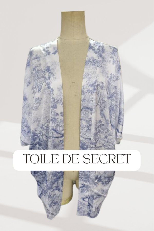 (PO ETA: END SEPT) *TPZ LOUNGE* DUSK TPZ SATIN KIMONO IN TOILE DE SECRET (MULTIPLE COLOURS)