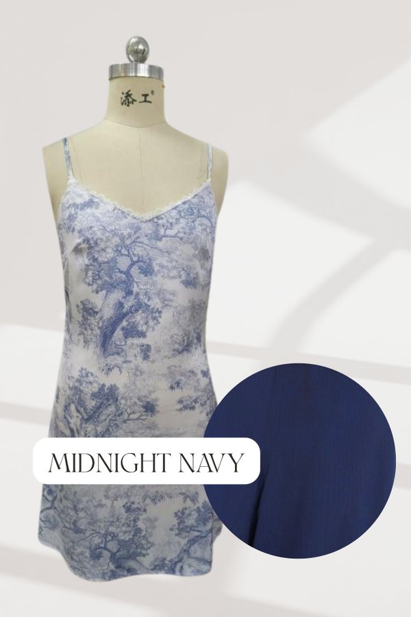(PO ETA: END SEPT) *TPZ LOUNGE* THE MOON TPZ SATIN LACE CAMISOLE DRESS IN SOLID (MULTIPLE COLOURS)