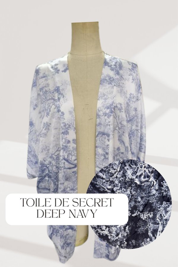 (PO ETA: END SEPT) *TPZ LOUNGE* DUSK TPZ SATIN KIMONO IN TOILE DE SECRET (MULTIPLE COLOURS)