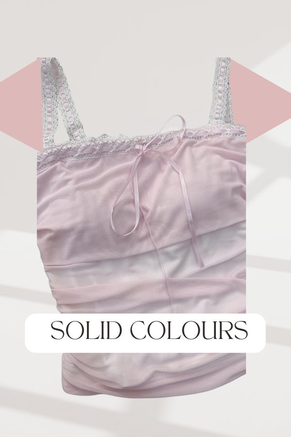 (PO ETA: END SEPT) *TPZ LUXE MESH* PRINCESS RIBBON FLUTTER TOP IN SOLID (MULTIPLE COLOURS)