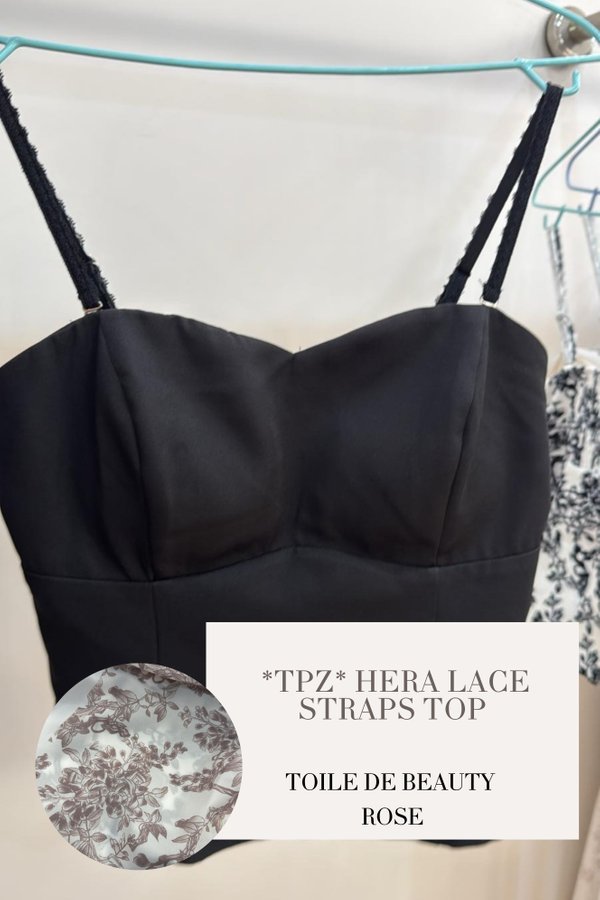 (PO ETA: END AUG) *TPZ* HERA LACE STRAPS TOP IN TOILE DE BEAUTY ROSE
