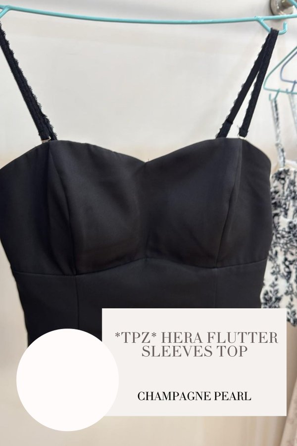 (PO ETA: END AUG) *TPZ* HERA LACE STRAPS TOP IN CHAMPAGNE PEARL