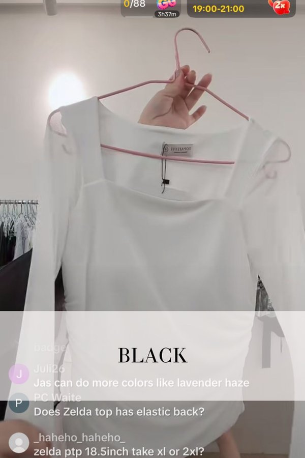 (PO ETA: MID AUG) *TPZ LUXE MESH* FEL MESH BELL SLEEVES TOP IN BLACK
