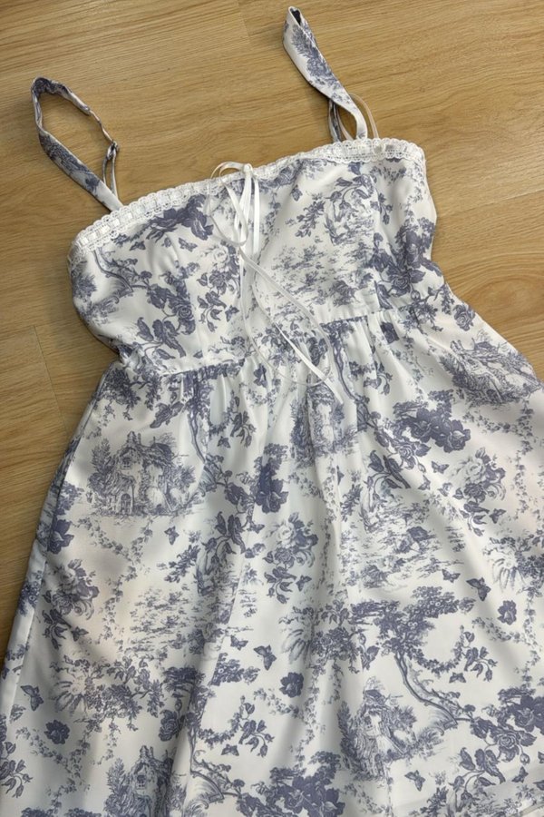(PO ETA: END AUG) *TPZ* MINI DIORETTE LACE RIBBON DRESS ROMPER (WITH DETACHABLE SHORTS) IN TOILE DE ROMANCE SOFT LILAC