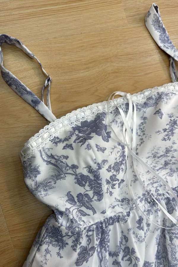 (PO ETA: END AUG) *TPZ* MINI DIORETTE LACE RIBBON DRESS ROMPER (WITH DETACHABLE SHORTS) IN TOILE DE ROMANCE SOFT LILAC