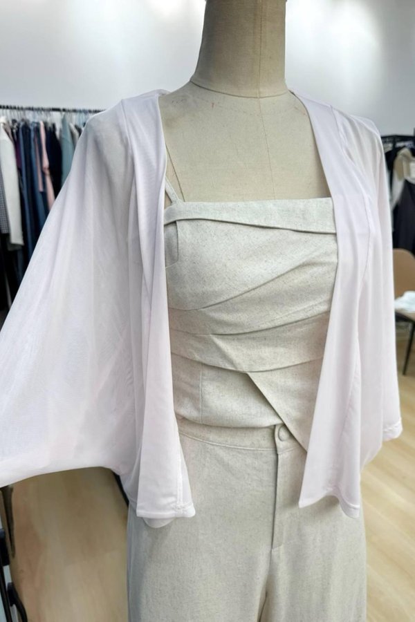 (PO ETA: END AUG) *TPZ LUXE MESH* ALL DAY MESH KIMONO IN ICE PINK