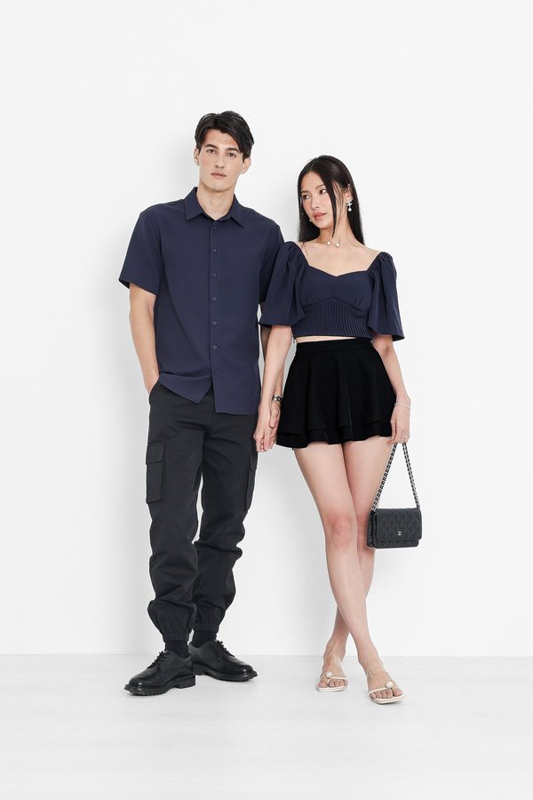 *TPZ* BLAIR DOUBLE TIER SKORTS IN BLACK