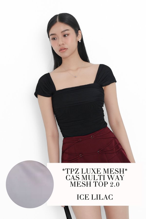 (PO ETA: END AUG) *TPZ LUXE MESH* CAS MULTI WAY MESH TOP 2.0 IN ICE LILAC